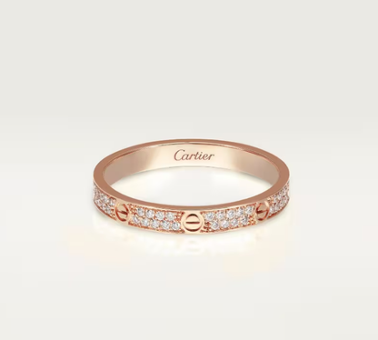 [Star Jewelry]LOVE RING 2.6mm-wide full-diamond ring Rose Gold