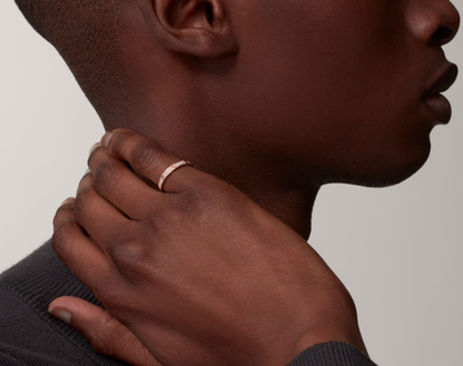 [Star Jewelry]LOVE RING 2.6mm-wide full-diamond ring Rose Gold