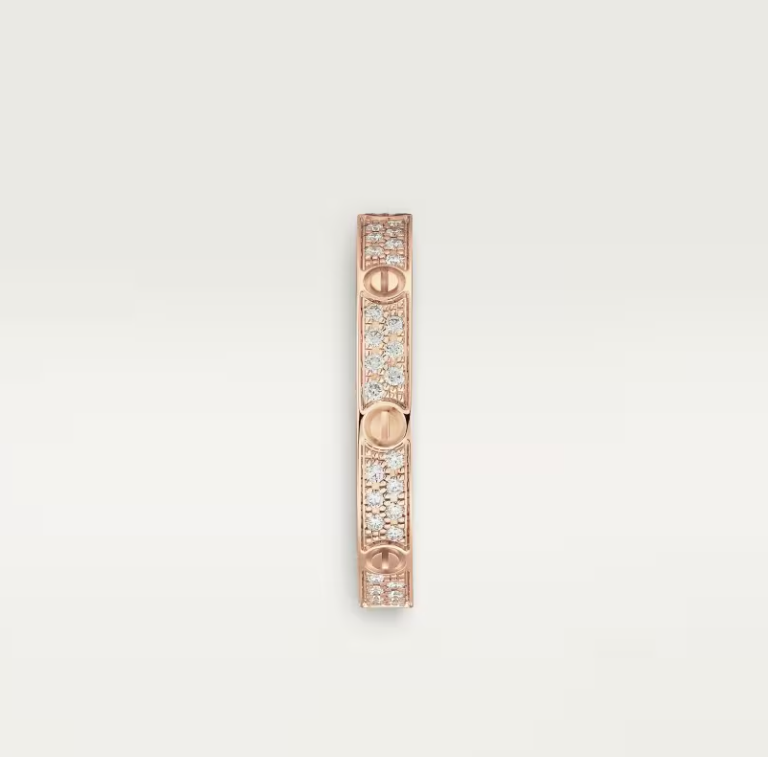 [Star Jewelry]LOVE RING 2.6mm-wide full-diamond ring Rose Gold