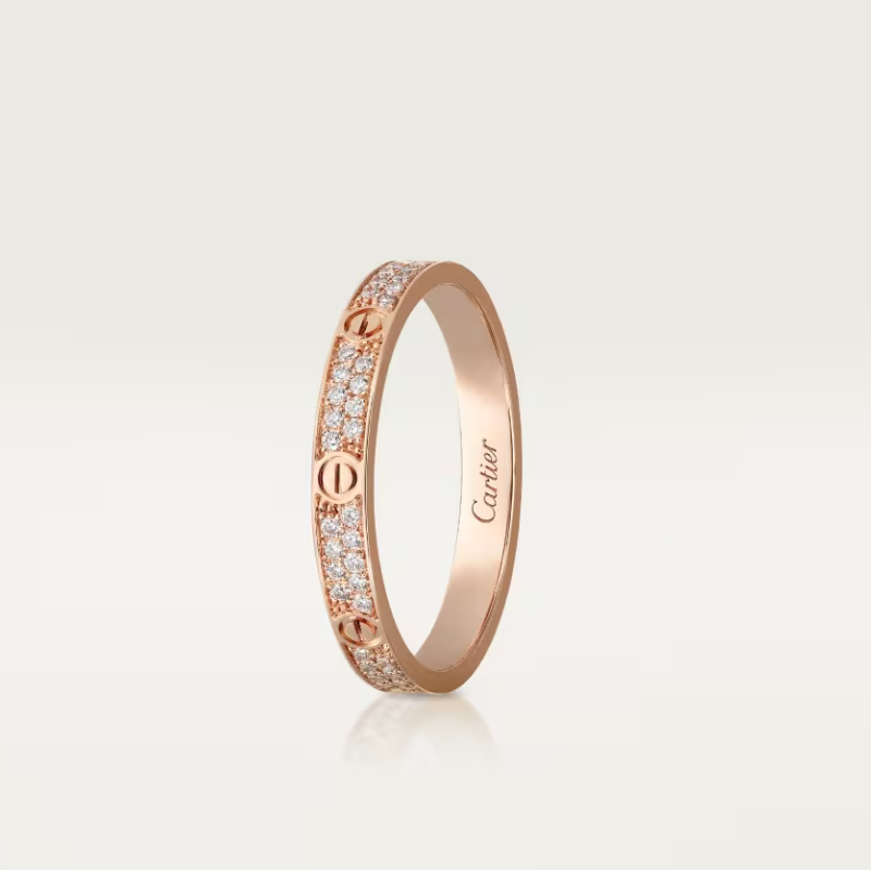 [Star Jewelry]LOVE RING 2.6mm-wide full-diamond ring Rose Gold