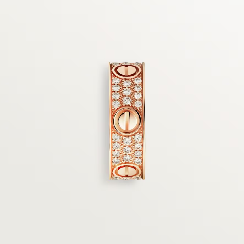 [Star Jewelry]LOVE RING 6.5mm-wide full-diamond ring Rose Gold