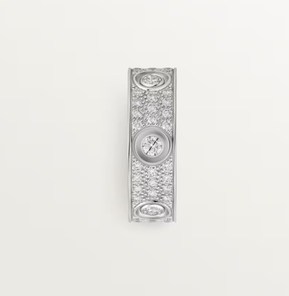 [Star Jewelry]LOVE RING 6.5MM Full Diamond, 6 Major Diamonds Silver