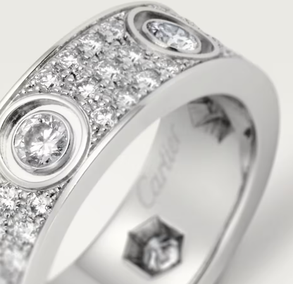 [Star Jewelry]LOVE RING 6.5MM Full Diamond, 6 Major Diamonds Silver