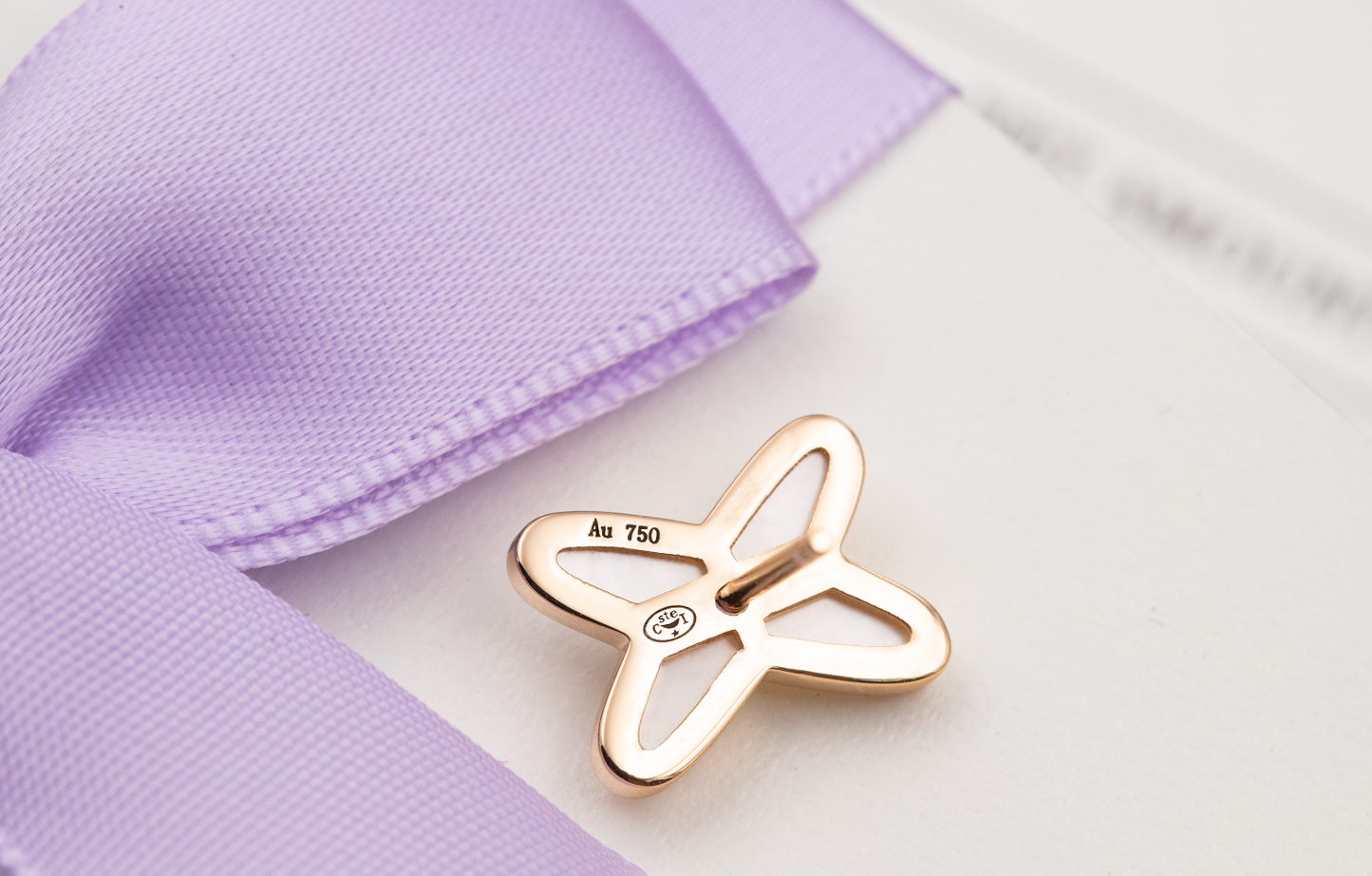 [Star Jewelry]JEUX DE WHITE MOP PINK GOLD DIAMOND EARRINGS