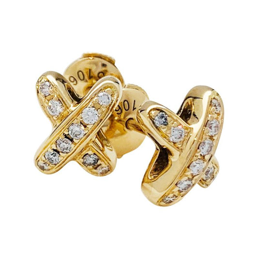 [Star Jewelry]JEUX DE GOLD DIAMOND EARRINGS