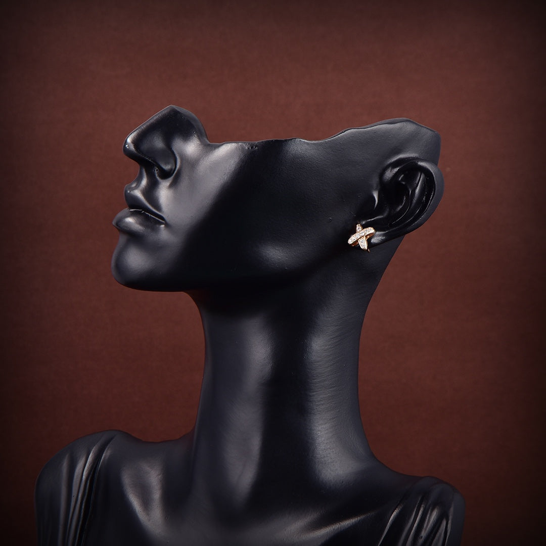 [Star Jewelry]JEUX DE GOLD DIAMOND EARRINGS
