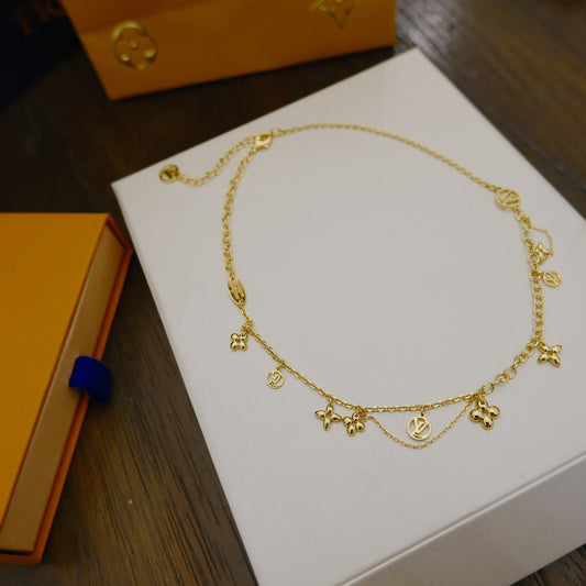 [Star Jewelry]BLOOMING SUPPLE NECKLACE BRASS