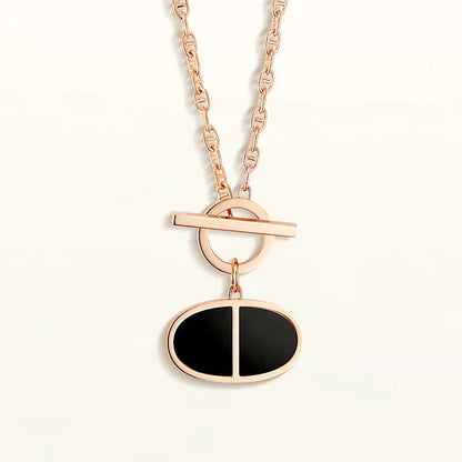 [Star Jewelry]CHAINE VERSO BLACK CERAMIC NECKLACE