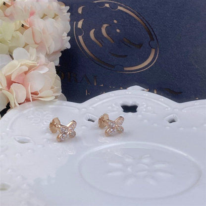 [Star Jewelry]JEUX DE PINK GOLD DIAMOND EARRINGS