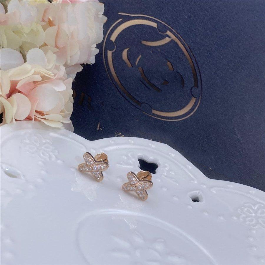 [Star Jewelry]JEUX DE PINK GOLD DIAMOND EARRINGS