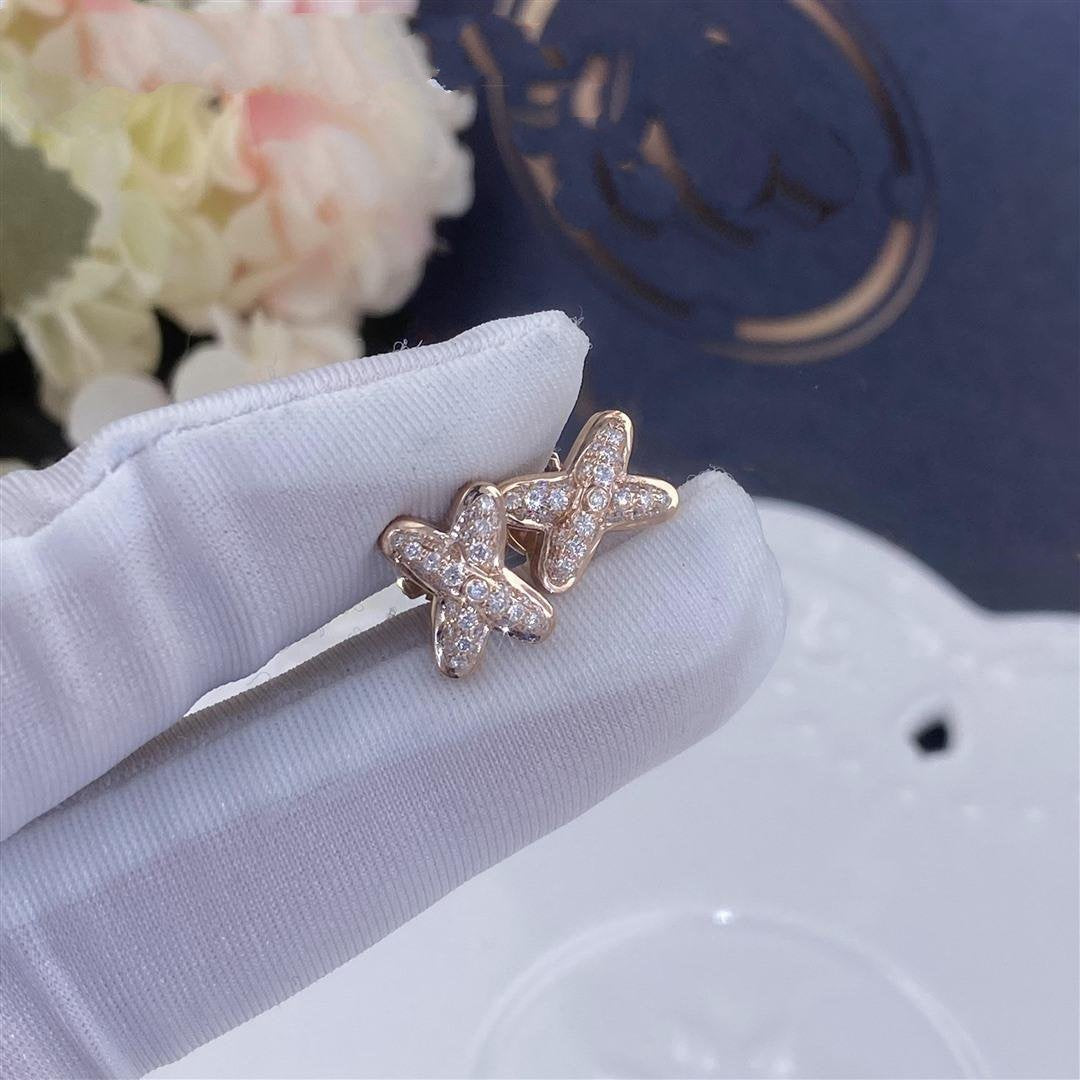 [Star Jewelry]JEUX DE PINK GOLD DIAMOND EARRINGS