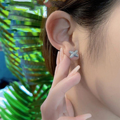 [Star Jewelry]JEUX DE SILVER DIAMOND EARRINGS