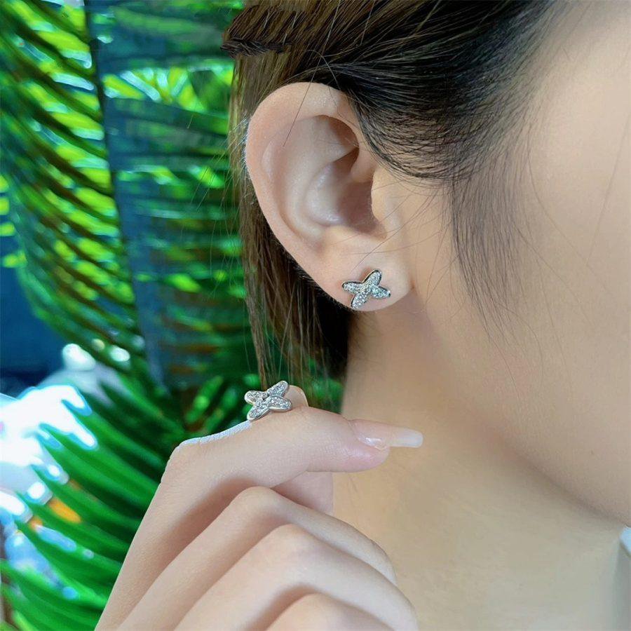 [Star Jewelry]JEUX DE SILVER DIAMOND EARRINGS