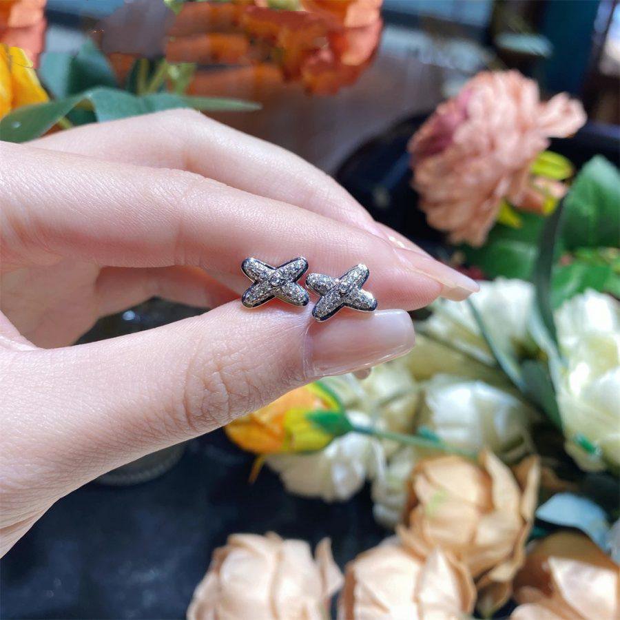 [Star Jewelry]JEUX DE SILVER DIAMOND EARRINGS