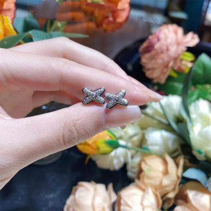 [Star Jewelry]JEUX DE SILVER DIAMOND EARRINGS