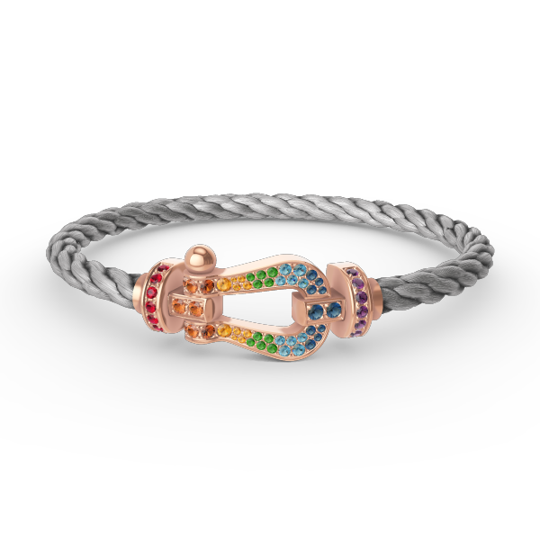 [Star Jewelry]FORCE LARGE HORSESHOE  COLORED DIAMOND BRACELET ROSE GOLD