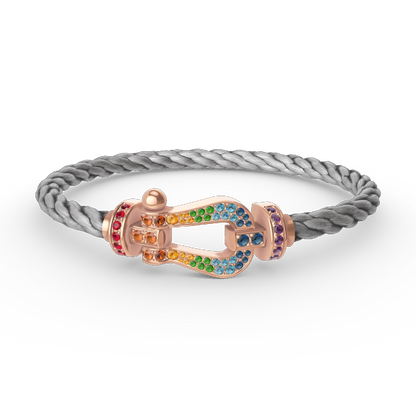 [Star Jewelry]FORCE LARGE HORSESHOE  COLORED DIAMOND BRACELET ROSE GOLD