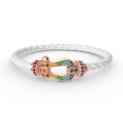 [Star Jewelry]FORCE LARGE HORSESHOE  COLORED DIAMOND BRACELET ROSE GOLD