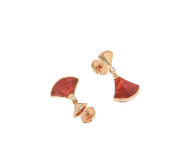 [Star Jewelry]DREAM Carnelian PINK GOLD EARRINGS
