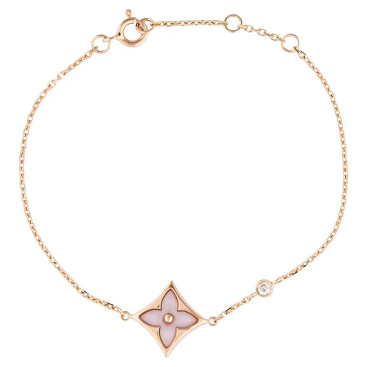 [Star Jewelry]STAR 1 DIAMOND PINK GOLD BRACELET