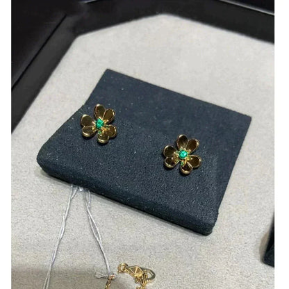 [Star Jewelry]FRIVOLE  FLOWER MALACHITE EARRINGS