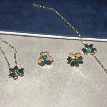 [Star Jewelry]FRIVOLE  FLOWER MALACHITE EARRINGS