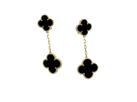 [Star Jewelry]CLOVER 2 MOTIFS  EARRINGS (MULTIPLE CHOICESC